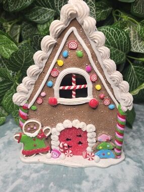 8 " Color Changing LED Holiday Gingerbread House.
